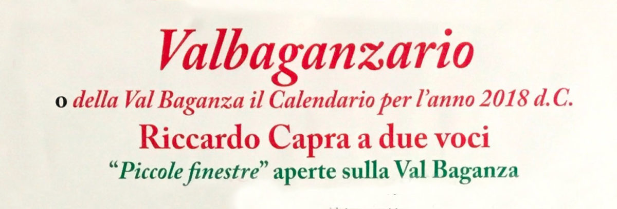 Valbaganzario 2018 – Riccardo Capra a due voci